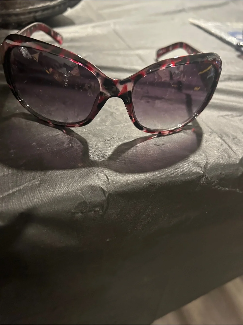 Revlon Oversized Red Tortoiseshell Gradient Lens Sunglasses